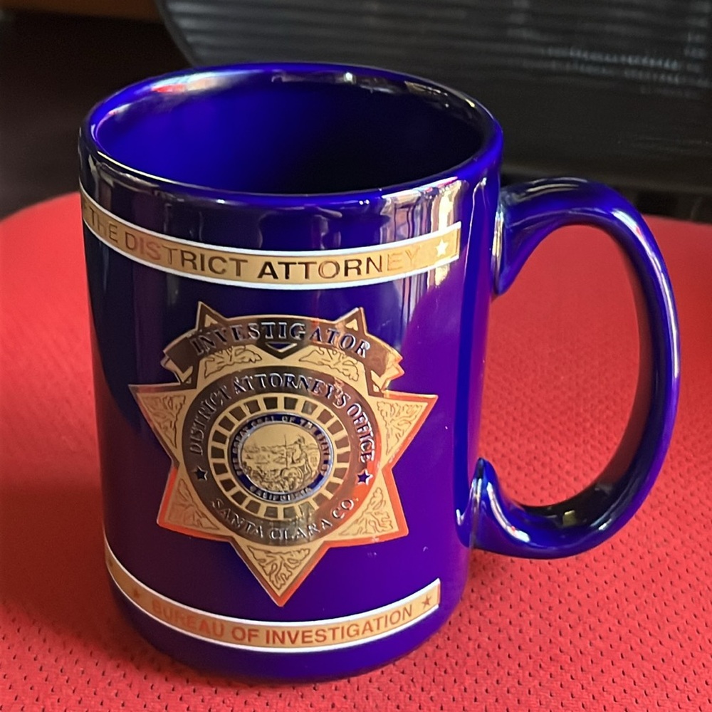 Santa Clara County Office of the District Attorney Mug Blue Gold
